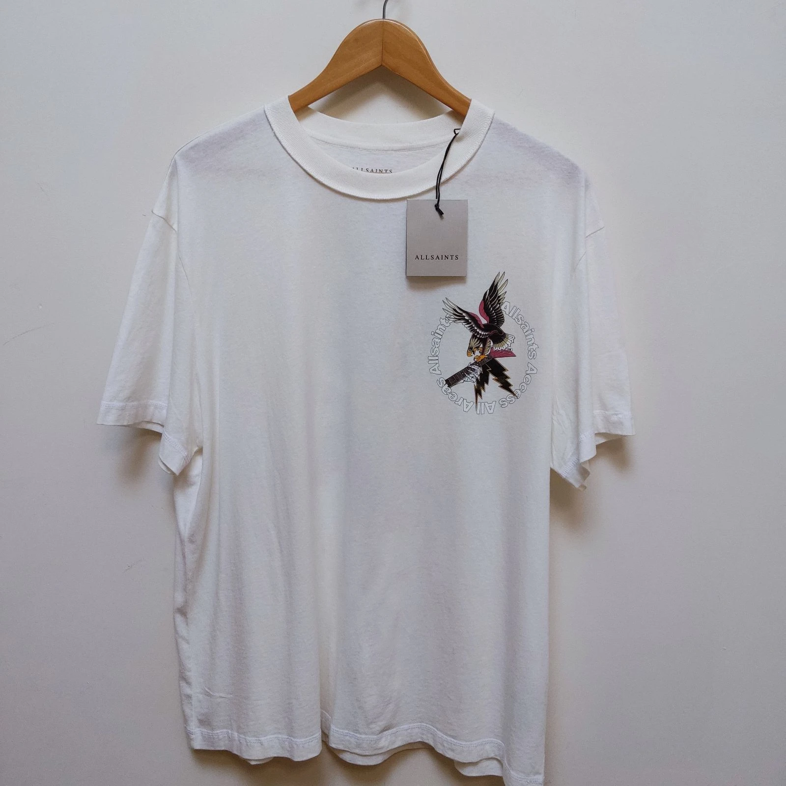 AllSaints Taille L T-Shirt Aigle Surdimensionné – photo 4